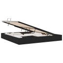  Seng med Oppbevaring med madrass Svart 200 x 200 cm stoff