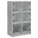  Highboard med dører grå sonoma 68x37x109 cm konstruert tre