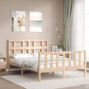 vidaXL Sengeramme med hodegavl 4FT6 double heltre 8720845981563
