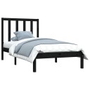 vidaXL Sengeramme svart heltre furu 100x200 cm