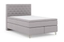 Select No 6 Komplett Sengepakke 140x200 Medium Lateks/Memory - Lysegrå/V-formede Metallben