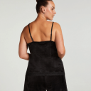 Hunkemöller Cami Velours Scallop Lace - Black - S