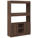  Highboard brun eik 92x33x140 cm konstruert tre