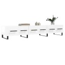 vidaXL TV-benk høyglans hvit 150x36x30 cm konstruert tre