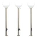 vidaXL Pullertlamper med stikkontakt 3 stk 120 cm rustfritt stål IP44