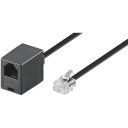 Goobay 6m RJ11 telefonforlengelseskabel - Svart