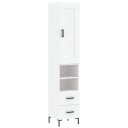 vidaXL Highboard hvit 34,5x34x180 cm konstruert tre 8720845496791