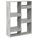  Bokhylle betonggrå 100x33x135 cm konstruert tre