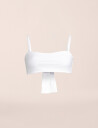 Casall Waffle Bandeau Tie Back Bikini Top - White - 38