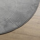 vidaXL Rug IZA kort luv skandinavisk utseende grå Ø 200 cm