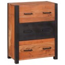  Serviesskap 3 pcs Brun 110 x 30 x 75 cm Massivt akasietre