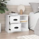 vidaXL Nattbord hvit 60x35,5x45 cm