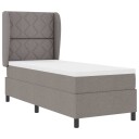  Boksmadrass med madrass i taupe 80x200 cm stoff