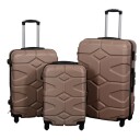 Borg Living Koffertsett - 3 stk. - Hardcase reisekofferter - Military Sand Lettvekt kofferter