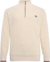 Fred Perry Waffle Stitch Half Zip Jmpr   Cream   XL