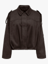 ONLY Onlmoon Stina Faux Suede Bomber Pnt Noos   Brown   L