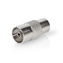 Nedis IEC Koaksial Antenneadapter Hann til Hun Metall 75 Ohm