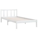vidaXL Sengeramme hvit heltre furu 100x200 cm