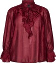 Zizzi   Bluse Mifu L/S Blouse   Rød