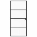 vidaXL Hjemmedør 93 x 201.5 x 3.5 cm Aluminium og Herdet Glass