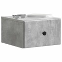  Vegghengt Nattbord Betonggrå 34,5 x 33 x 20 cm Konstruert tre