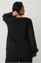 Ellos Plus collection - Bluse med skjerf - Svart