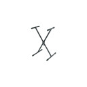 K&M 18933 Keyboard Stand, Svart X-Stand, Max Load: 50 Kg