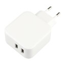 DACOTA PLATINUM USB VEGGLADER 4,8 A 2 PORTER, HVIT