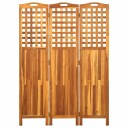 vidaXL Romdeler 3 paneler 121x2x170 cm heltre akasie