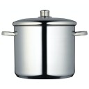 Gryte med lokk 11 liter rustfritt stål