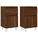 vidaXL Skjenker 2 stk brun eik 40x35x70 cm konstruert tre