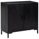 vidaXL Skjenk svart 75x35x70 cm heltre furu