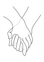 Pictufy Studio Ii Holding Hands Lines Plakat Plakat / 40x50cm