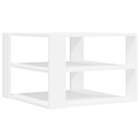vidaXL Salongbord hvit 59,5x59,5x40 cm konstruert tre