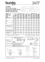 Burda 2477 - Klovnekostyme Kvinne: 36-54, Herre: 44-60