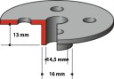 Makita Sjablonføring 14x16x13mm