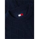 Tommy Jeans Tjm Reg Classic Flag Cable Swtr   Navy   L