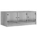  Salongbord med glassdører grå sonoma 102x50x42 cm 8721012213685