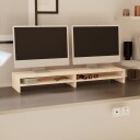 vidaXL Monitorstativ 100x24x13 cm heltre furu
