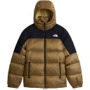 The North Face Men"s Diablo Down 2.0 Hooded Jacket Khaki Stone Black Heather/TNF Black S