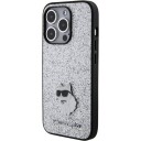Karl Lagerfeld Hardcase for iPhone 15 Pro Max med Choupette-Logo i Sølv