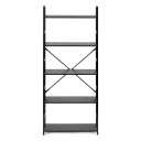 Selgro Bredt moderne trehylle LOFT 5 hyller ModernHome Svart