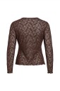 Vila   Topp Vifay O Neck L/S Top     Brun