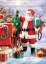 Puslespill 1000 jul Santa with Sled Eurographics