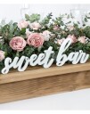 Sweet Bar Hvitt Treskilt 37x10 cm