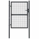 vidaXL Hageport netting galvanisert stål 100x175 cm grå