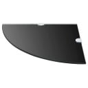 vidaXL Hj?rnehyller 2 stk med kromst?tter glass svart 25x25 cm