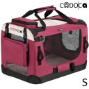 B2X Hundetransportør Sammenleggbar Mørkerød Liten 50X34X36Cm