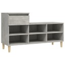  Skoskap betonggrå 102x36x60 cm konstruert tre