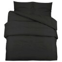 vidaXL Sengesett svart 155x220 cm bomull
